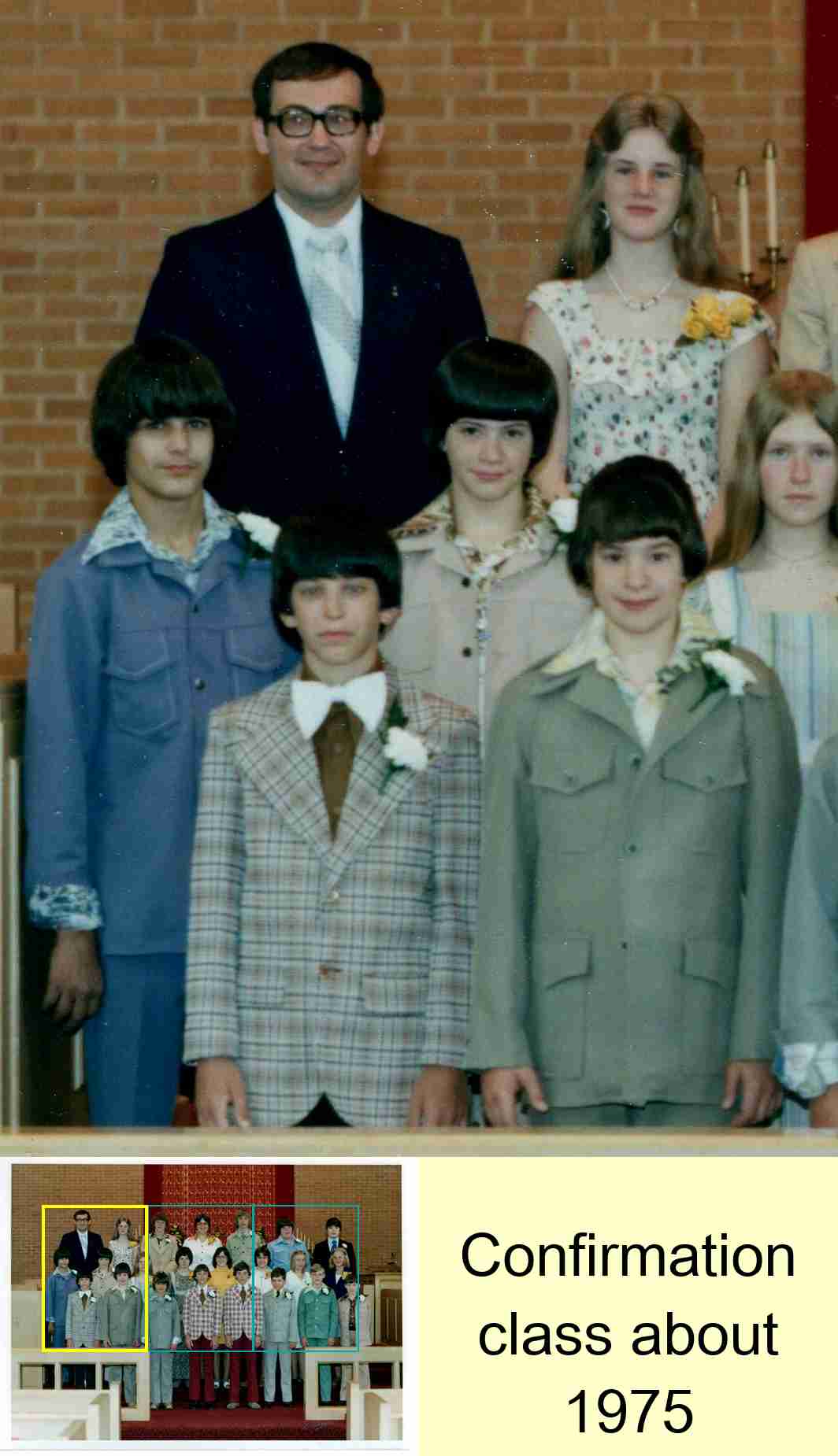 Confirmation class about 1975 : 1/3