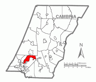 Map: East Taylor Township in Cambria County, PA