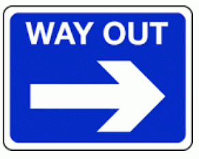 Sign: Way out