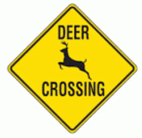 Sign: Deer crossing