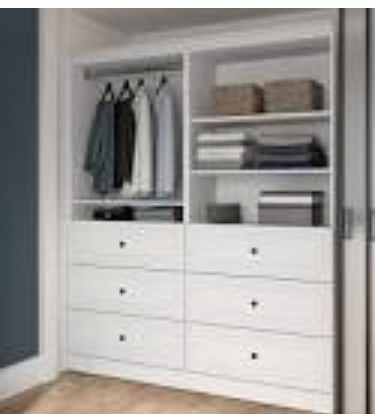 Closet with drawers