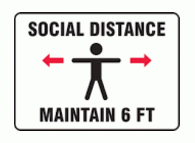 Social distance sign