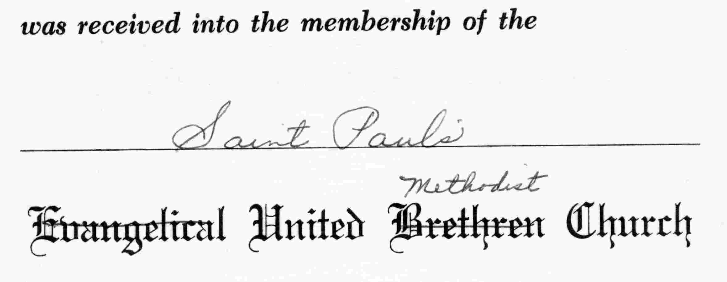 Part of membership certificate from 1969-03-30